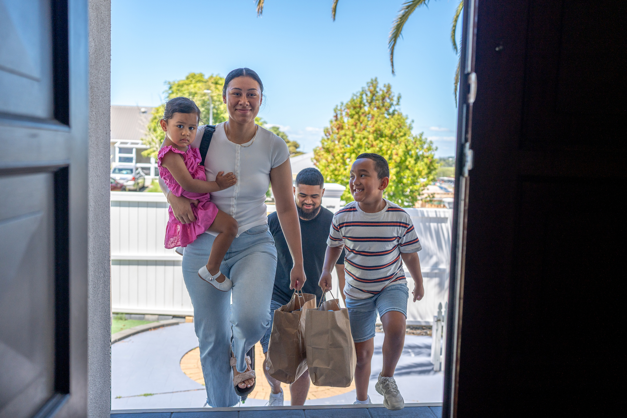 Family moving homes