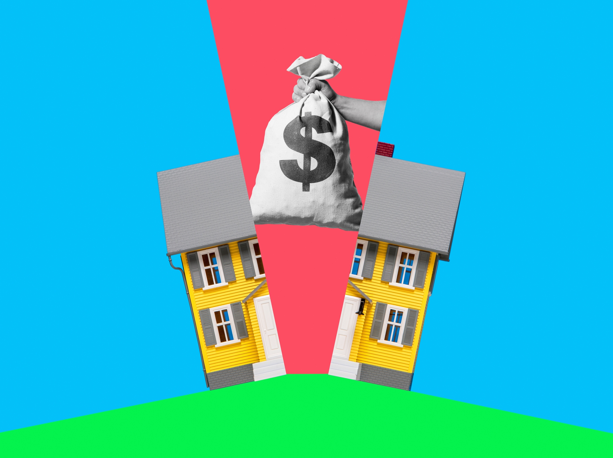 Image of house and money. 