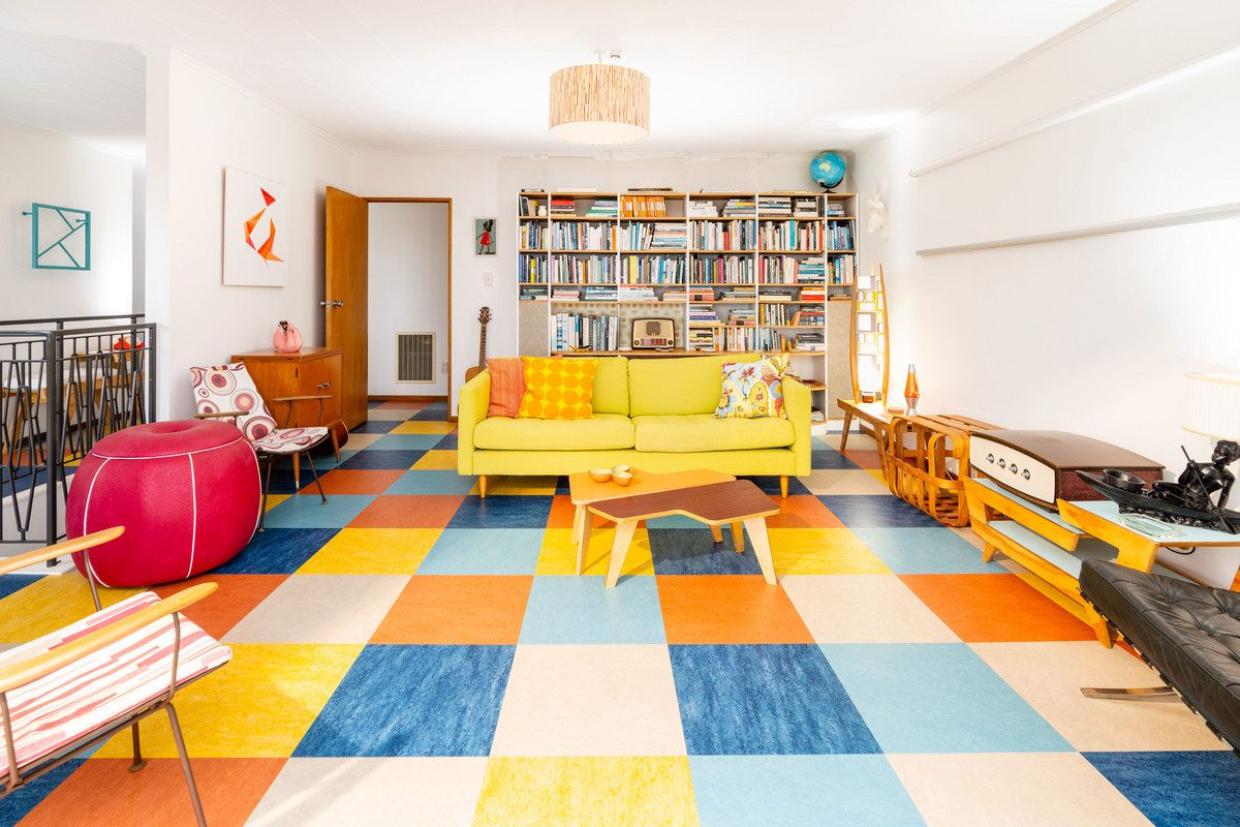 Every item in the home has been chosen to in keeping with the Mid-century aesthetic. Photo: Lowe & Co