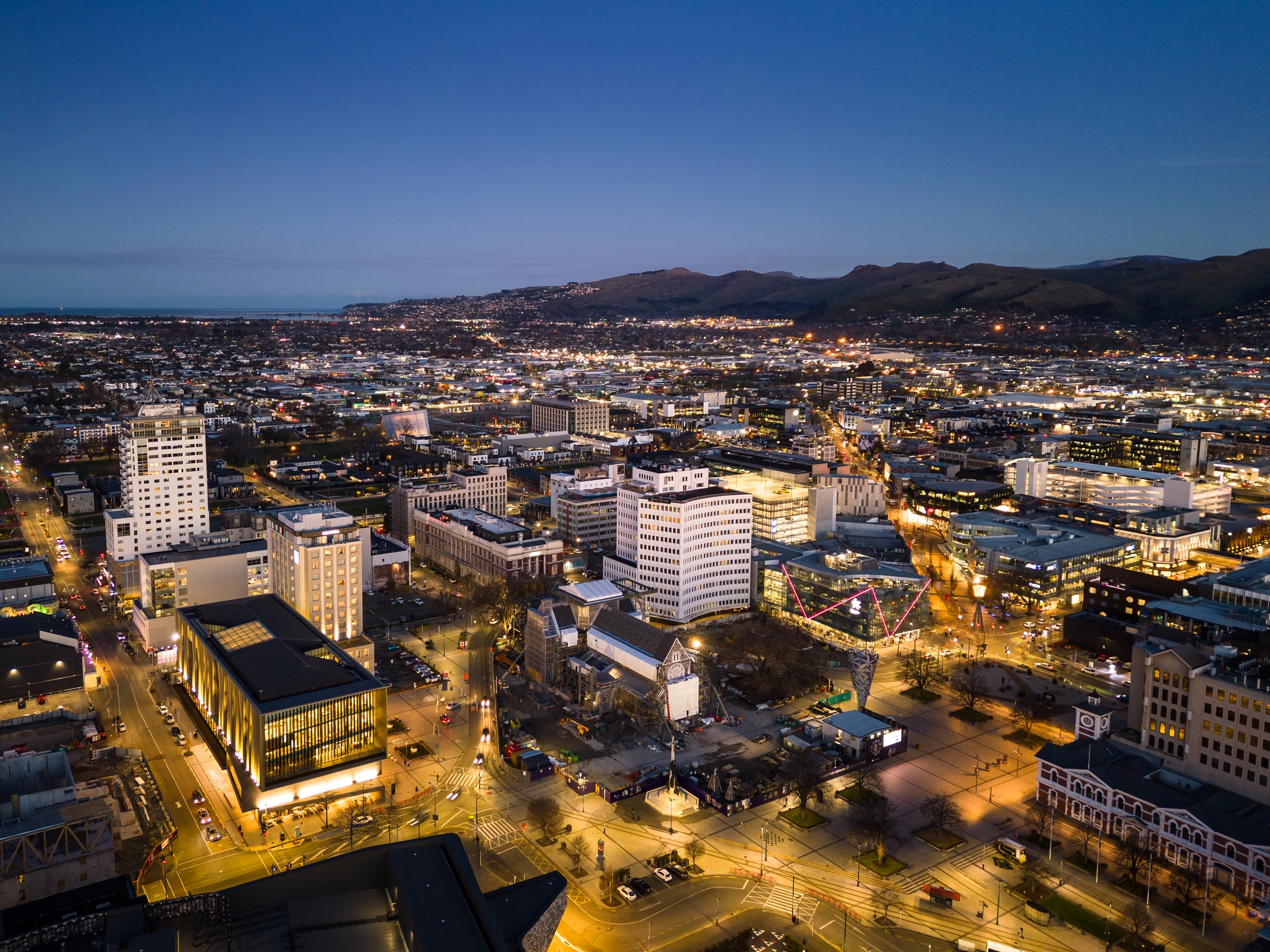 Christchurch City at night