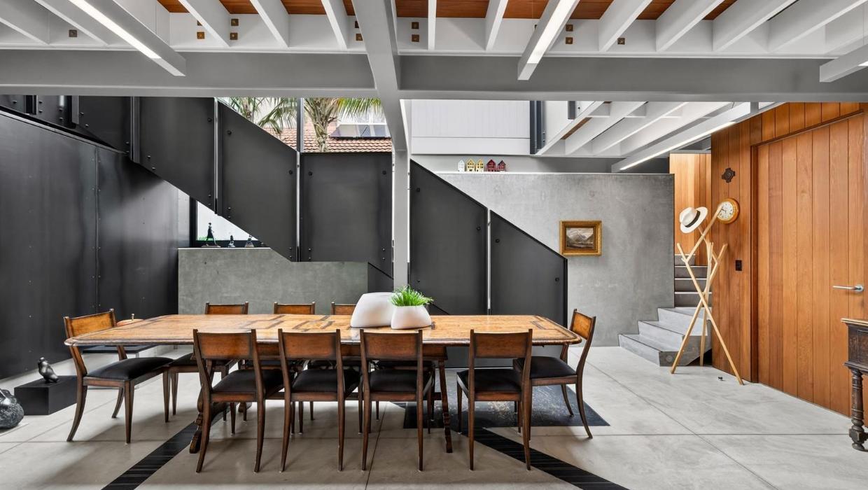 The home's dining room.