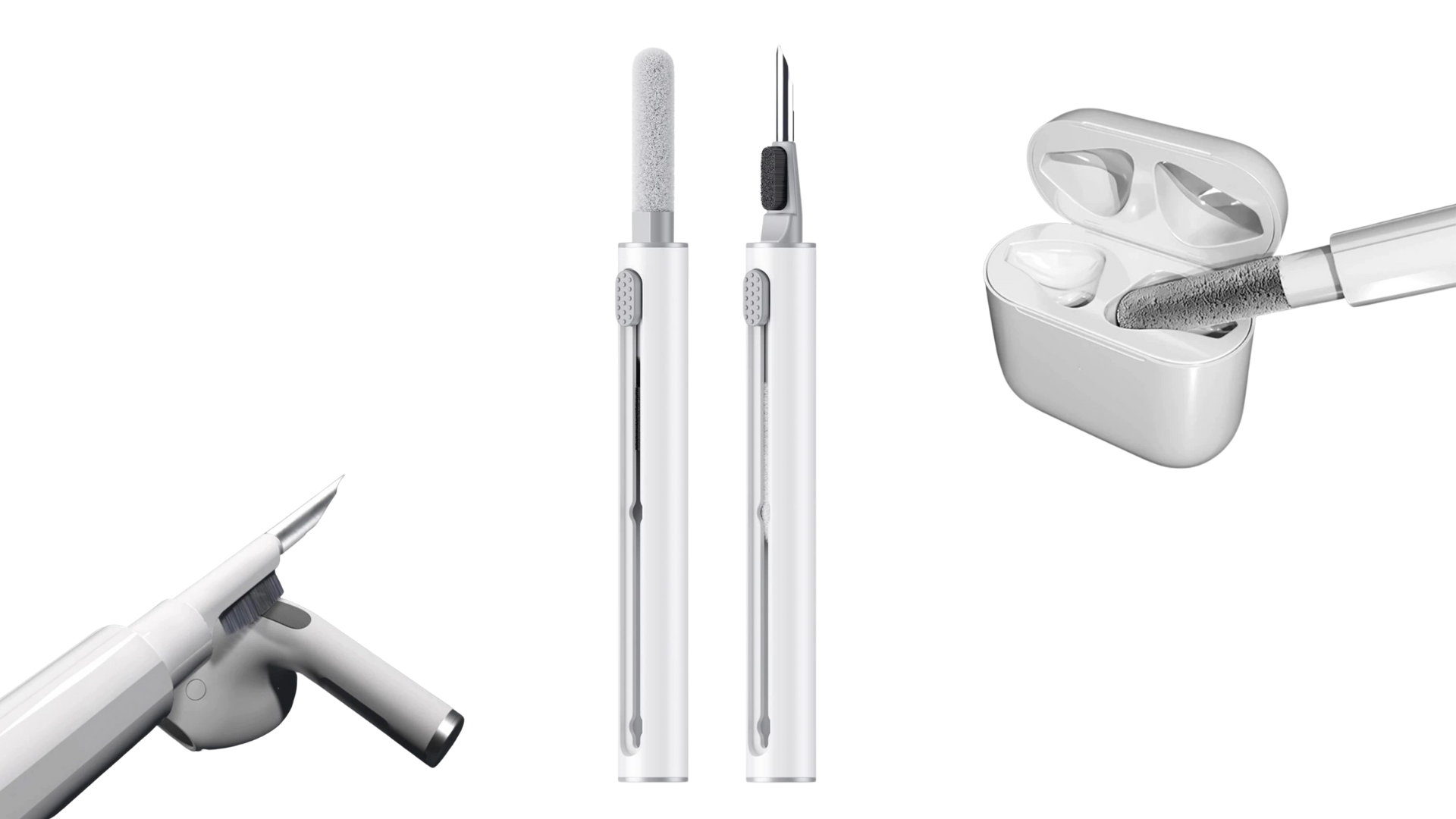 White AirPod cleaning wand.