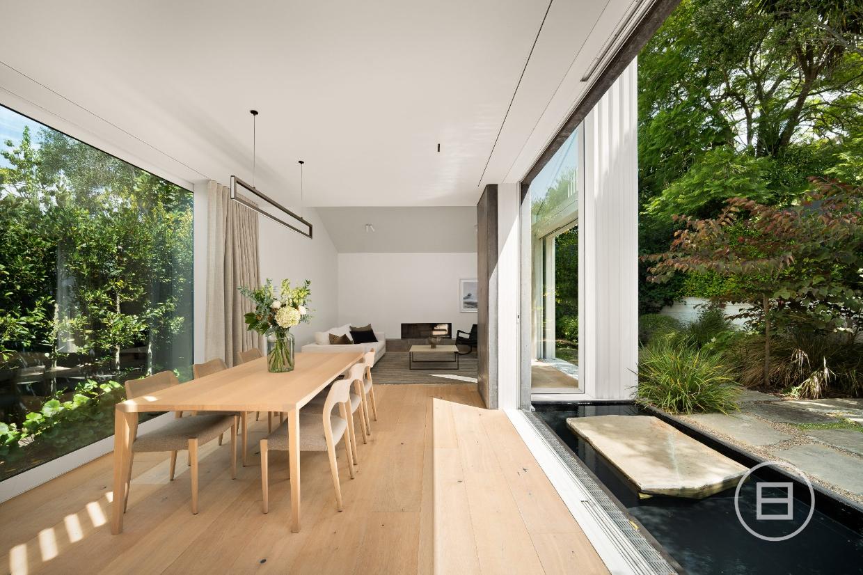 A large picture window on the east side brings in morning light.