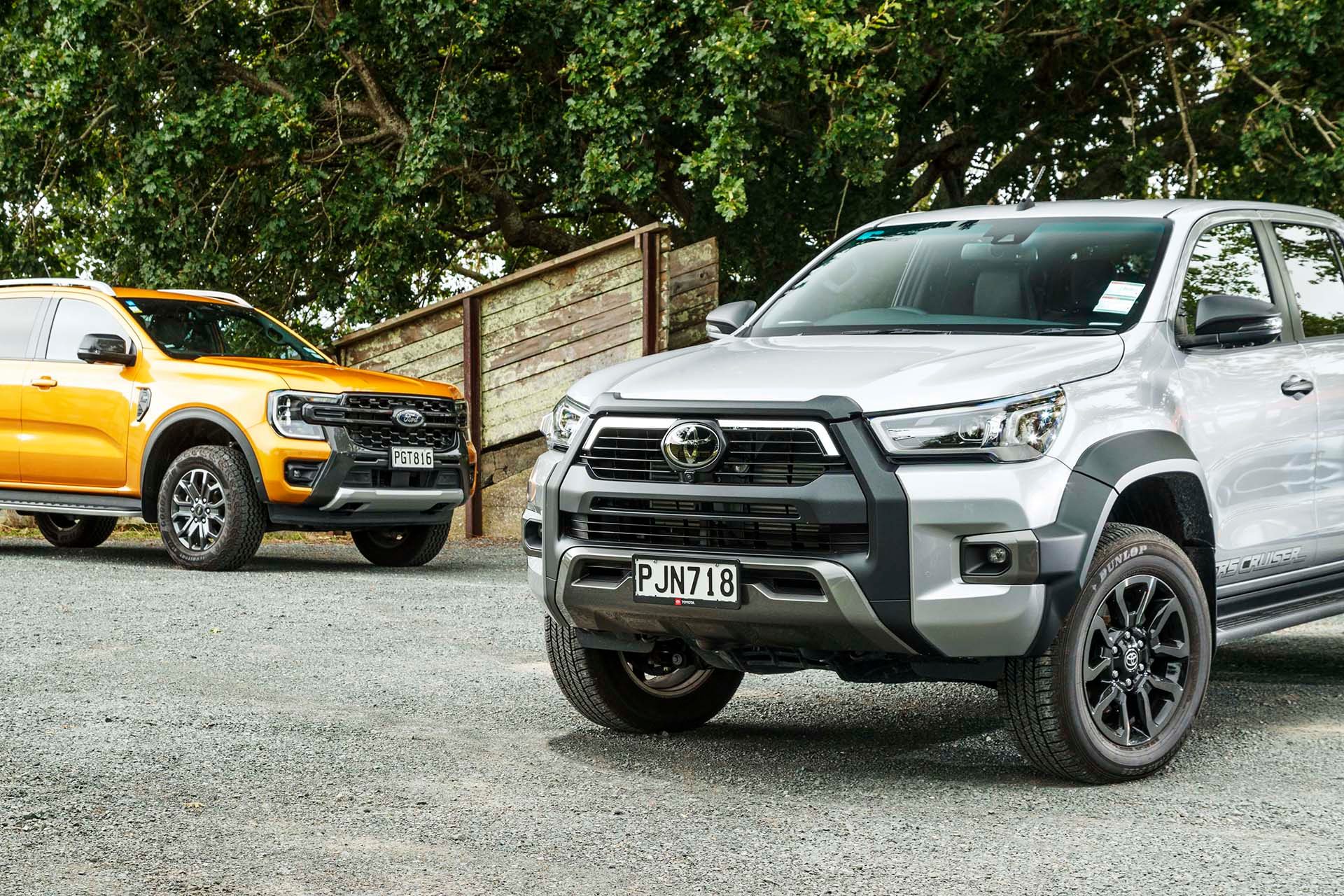 Ford Ranger Wildtrak vs Toyota Hilux SR5 Noses