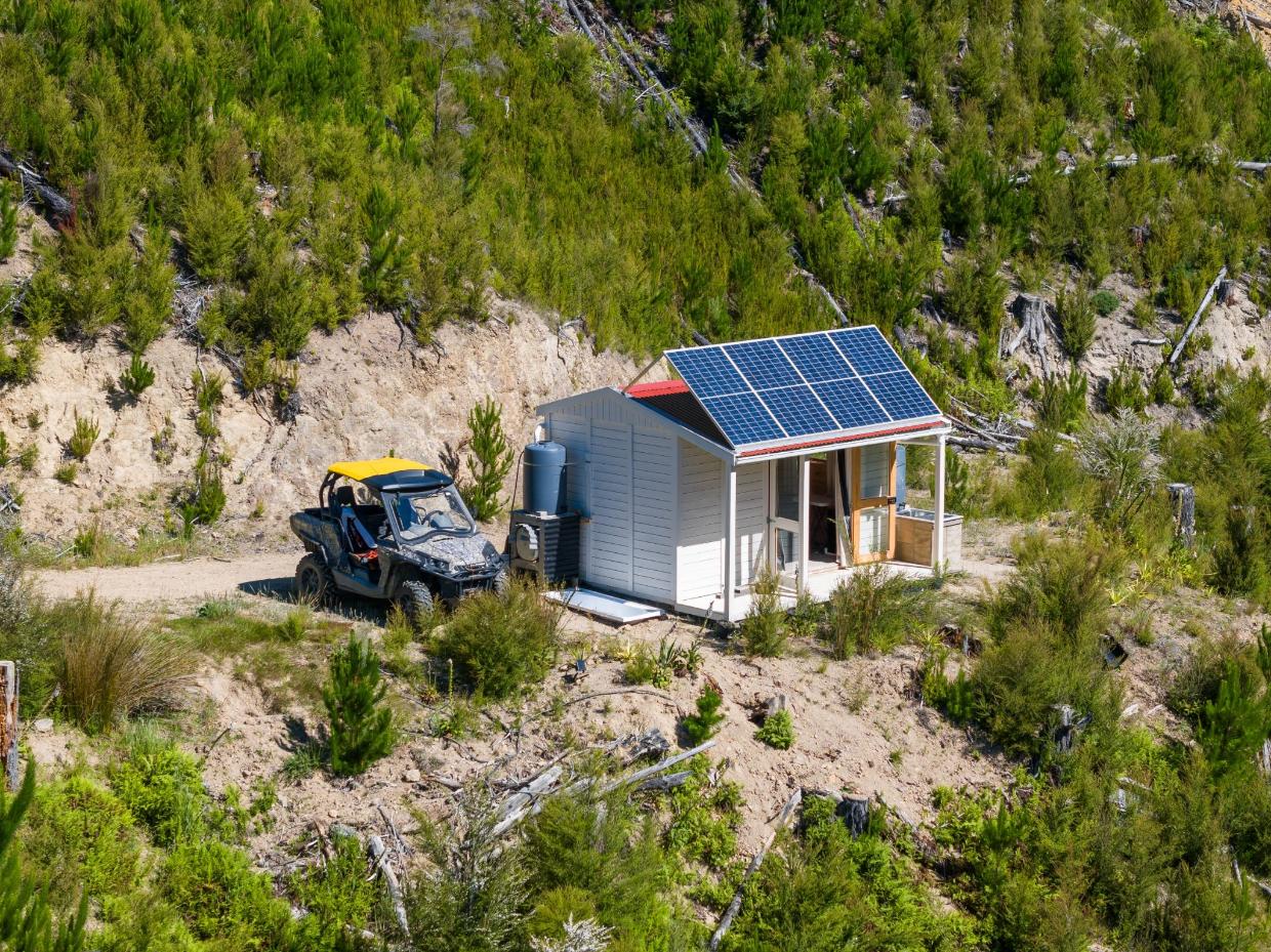 There is a camping-like feel to the cabin.