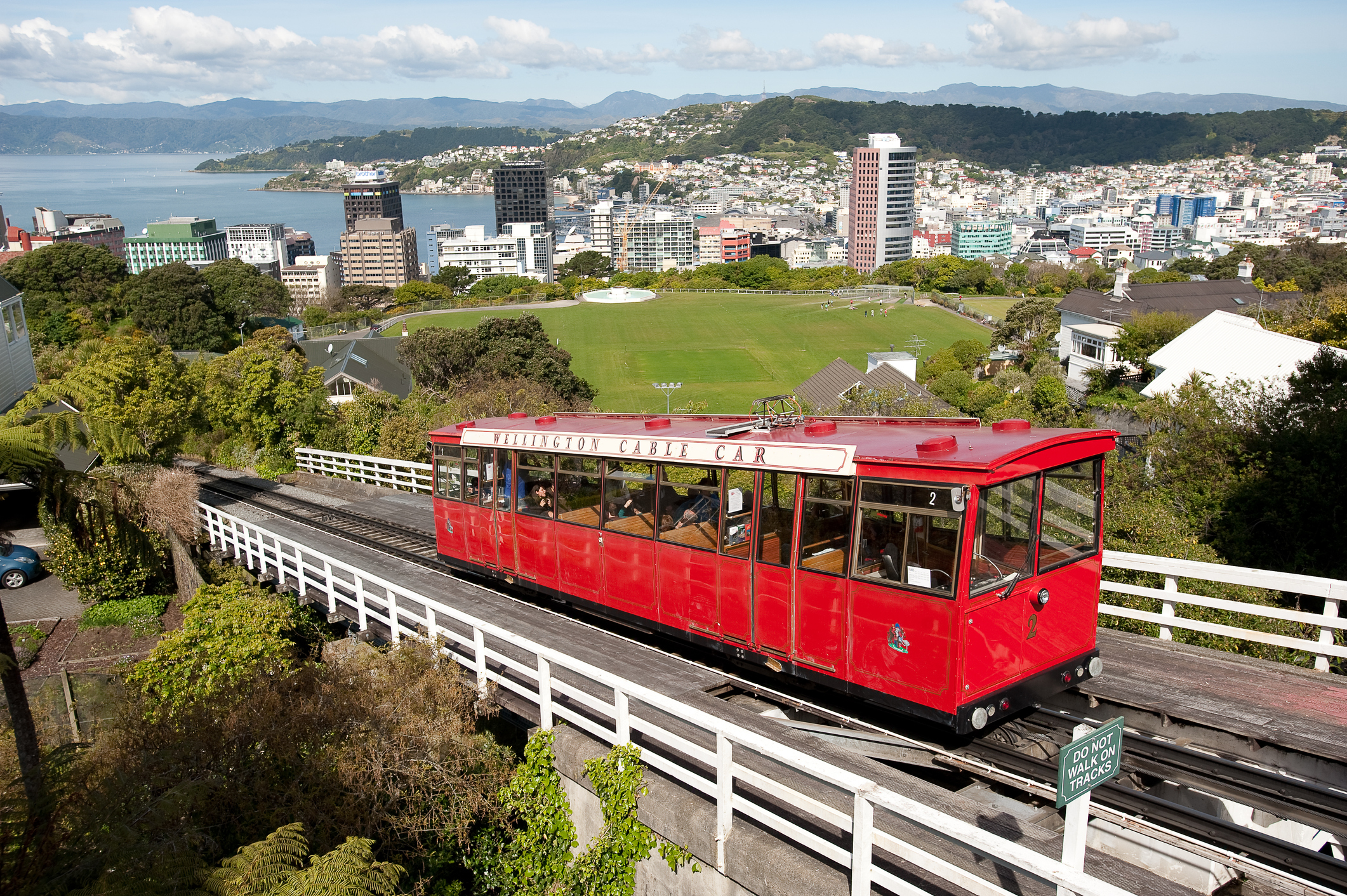 Wellington from the top of the cable car