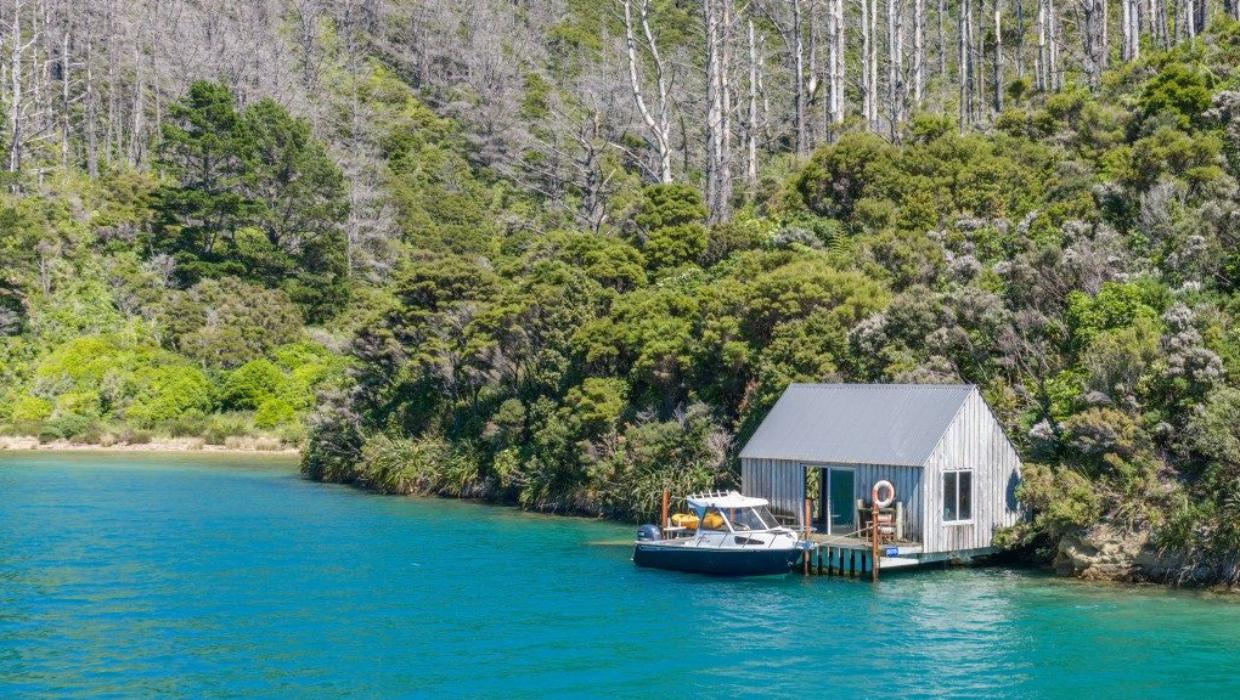 While you can’t see them, there are two tracks leading up to the house - a walking track with steps, and a quad-bike track.