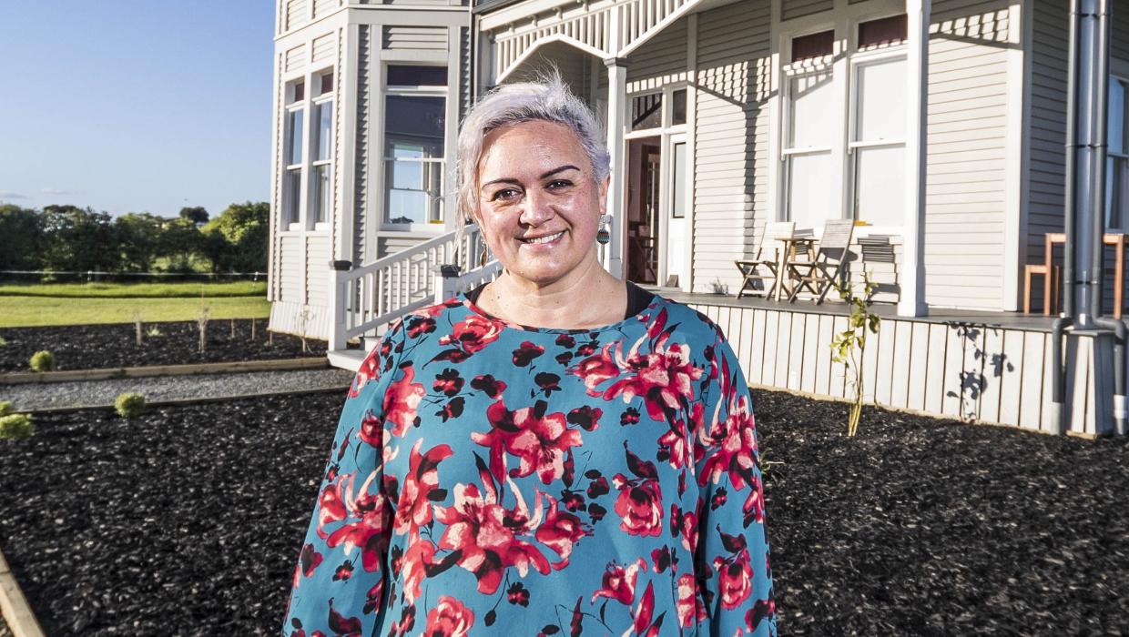 Flashback: Hayley Parsons is pictured outside Huntly House in 2021 