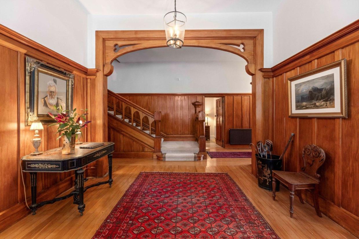 Native timber woodwork inside the house