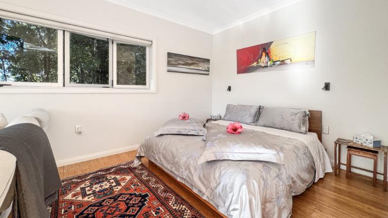 The Airbnb bedroom. Photo: RAY WHITE/TRADE ME