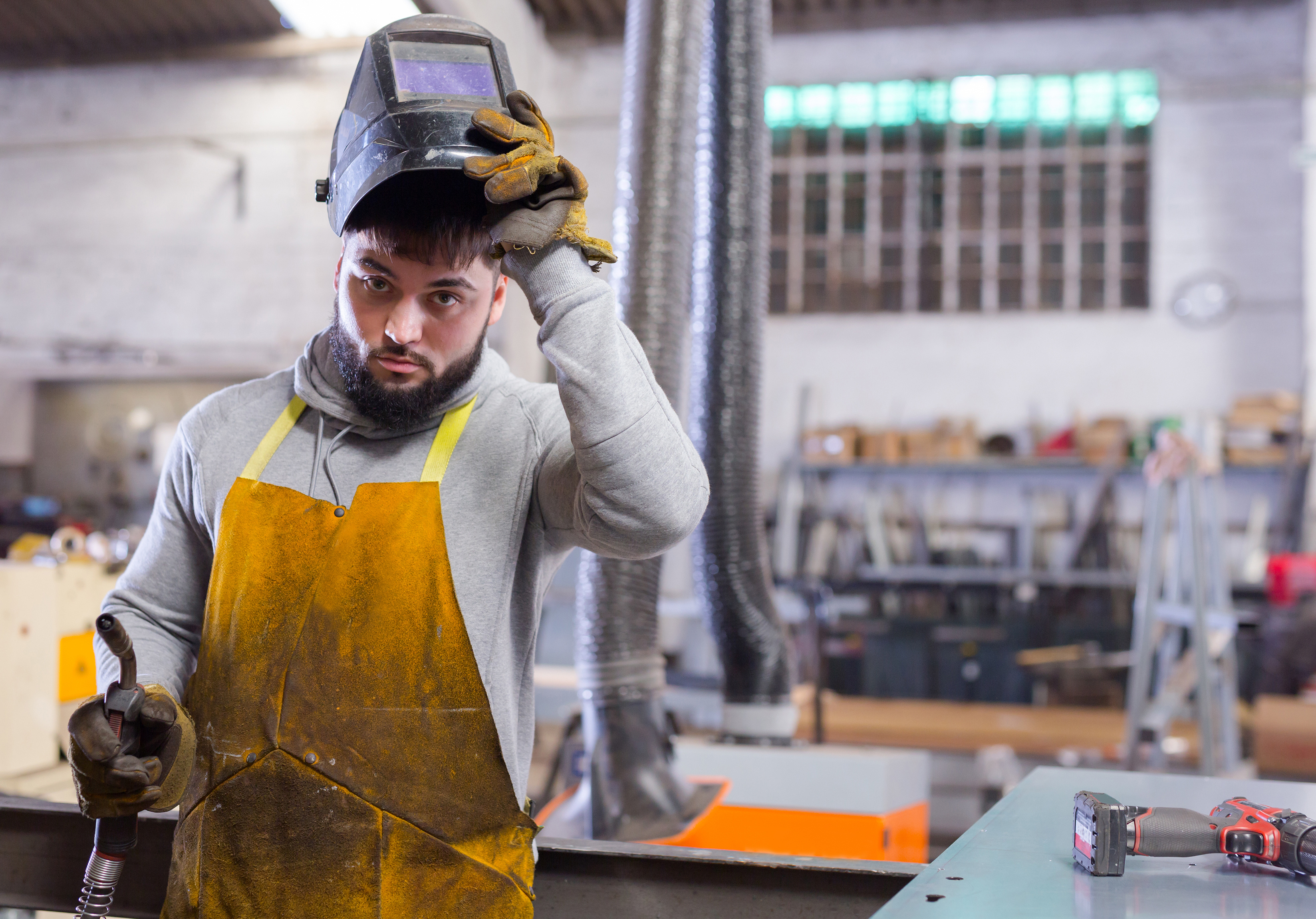 Male welder in NZ.