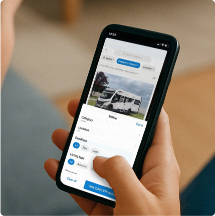 listing on phone