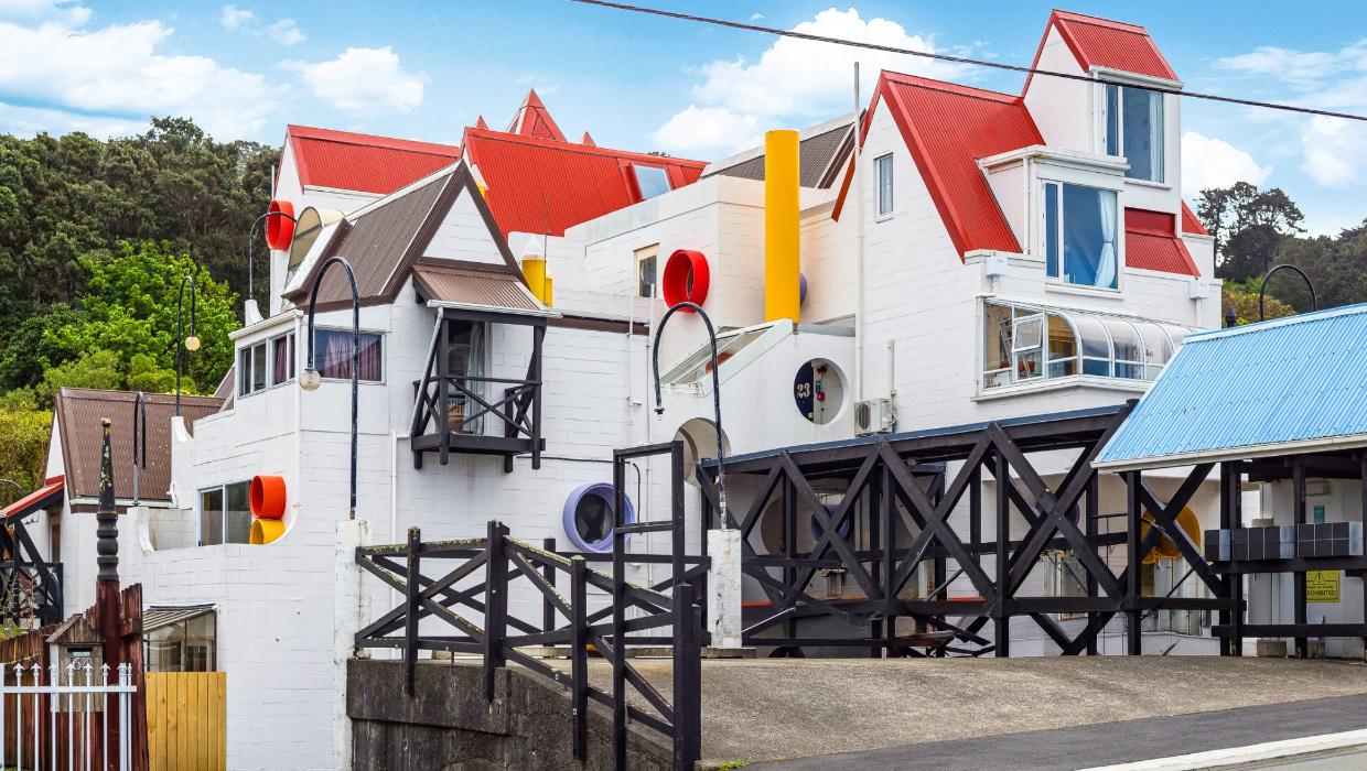 Architect Roger Walker's Park Mews building in Wellington.