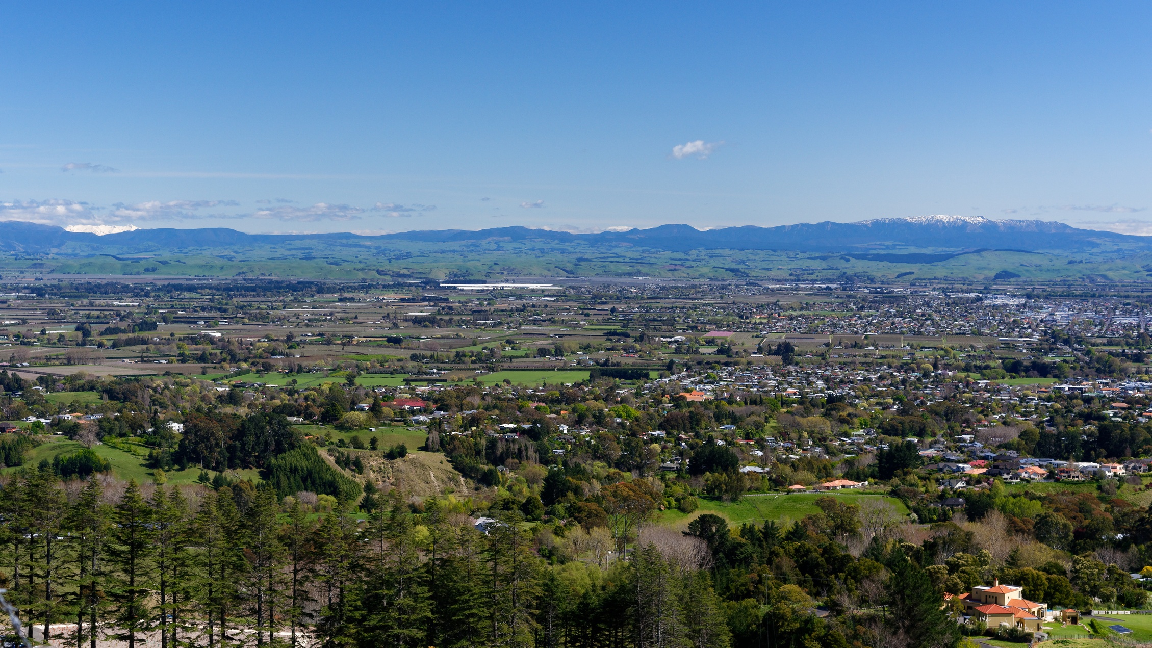 Aerial view of Hastings and the Heretaunga Plains, Hawke's Bay