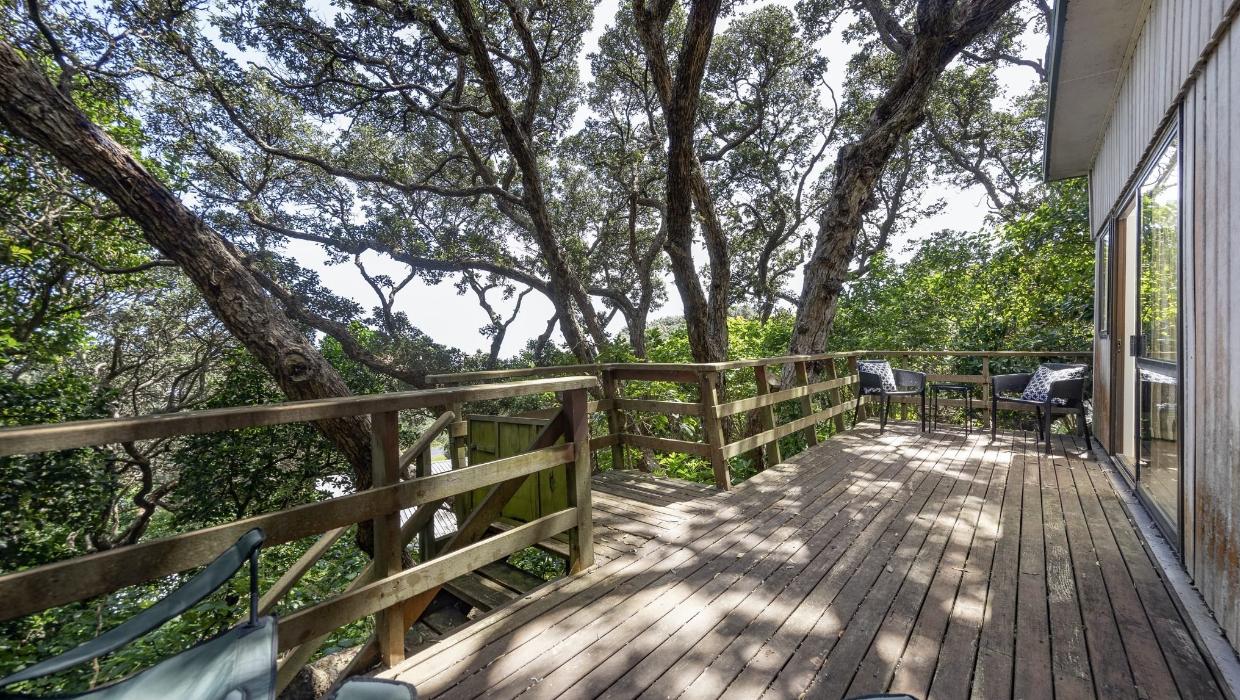 The large deck is a fabulous place to unwind on a hot summer’s day.