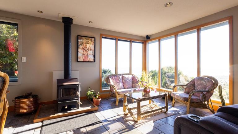 Inside, the home is very cosy