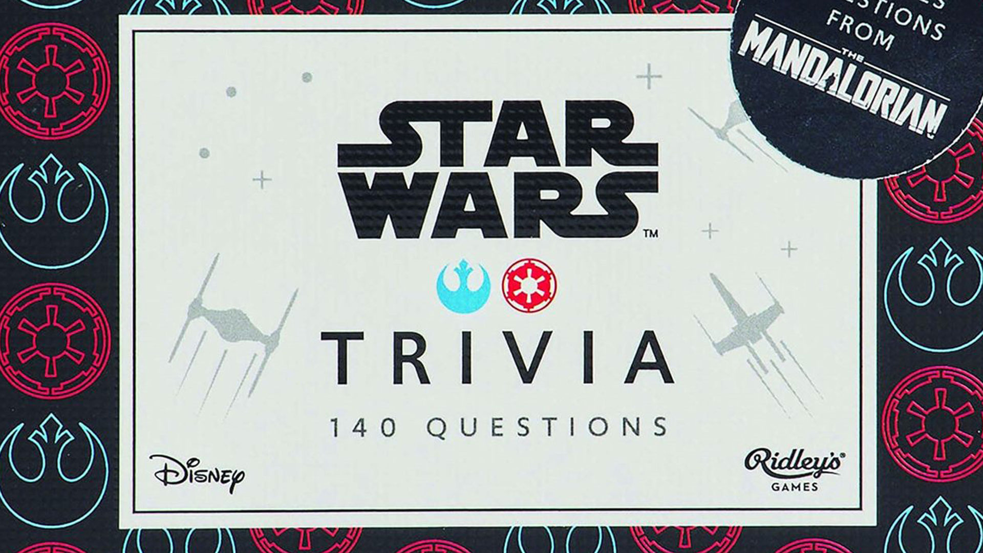 A box of Star Wars trivia questions