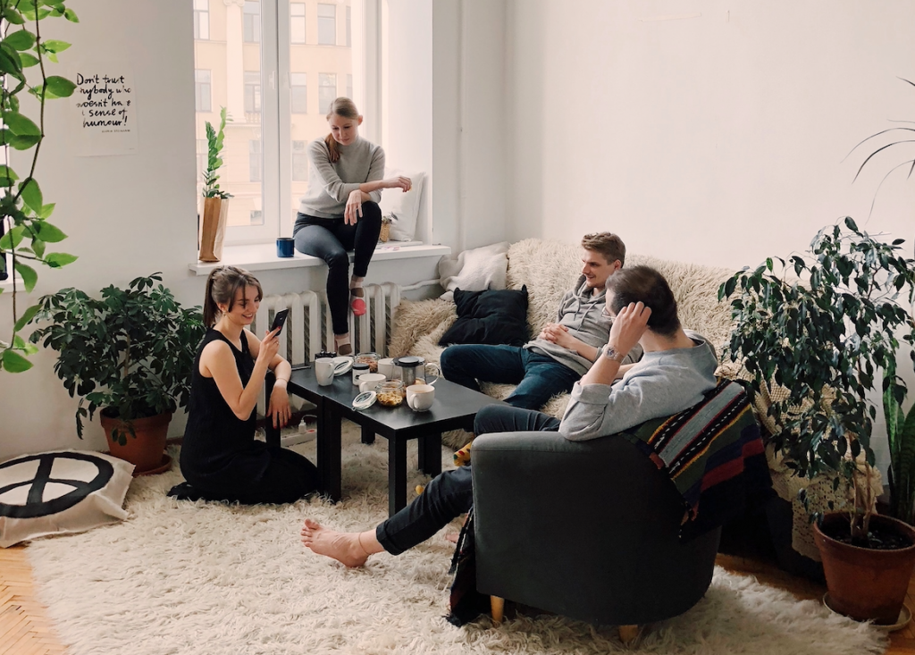 Flatmates on the couch 