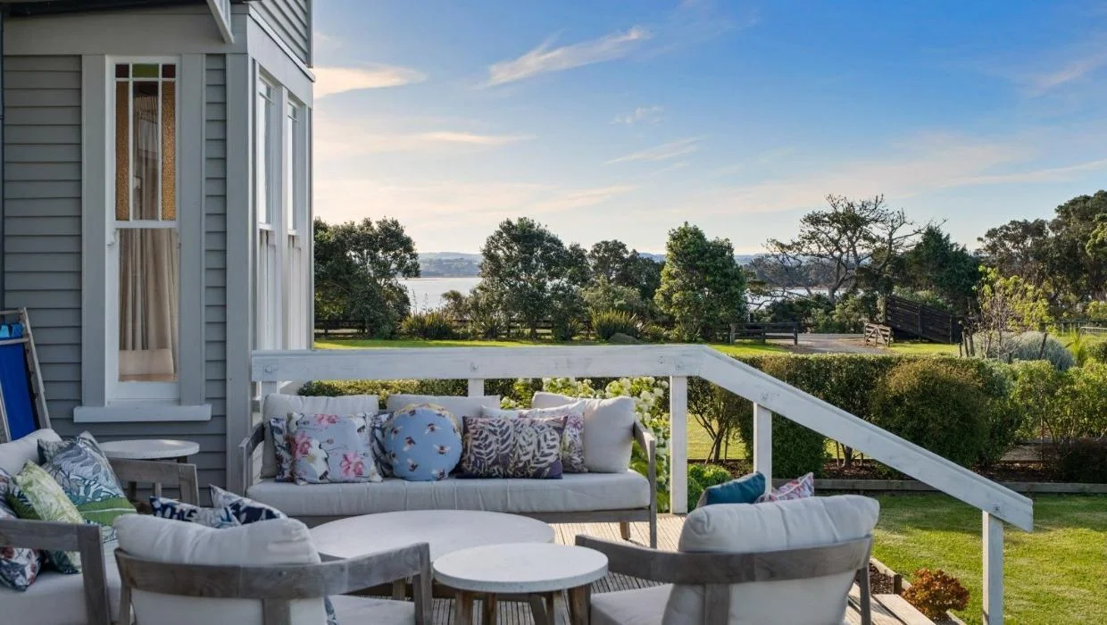 Deck at Clarks Beach house