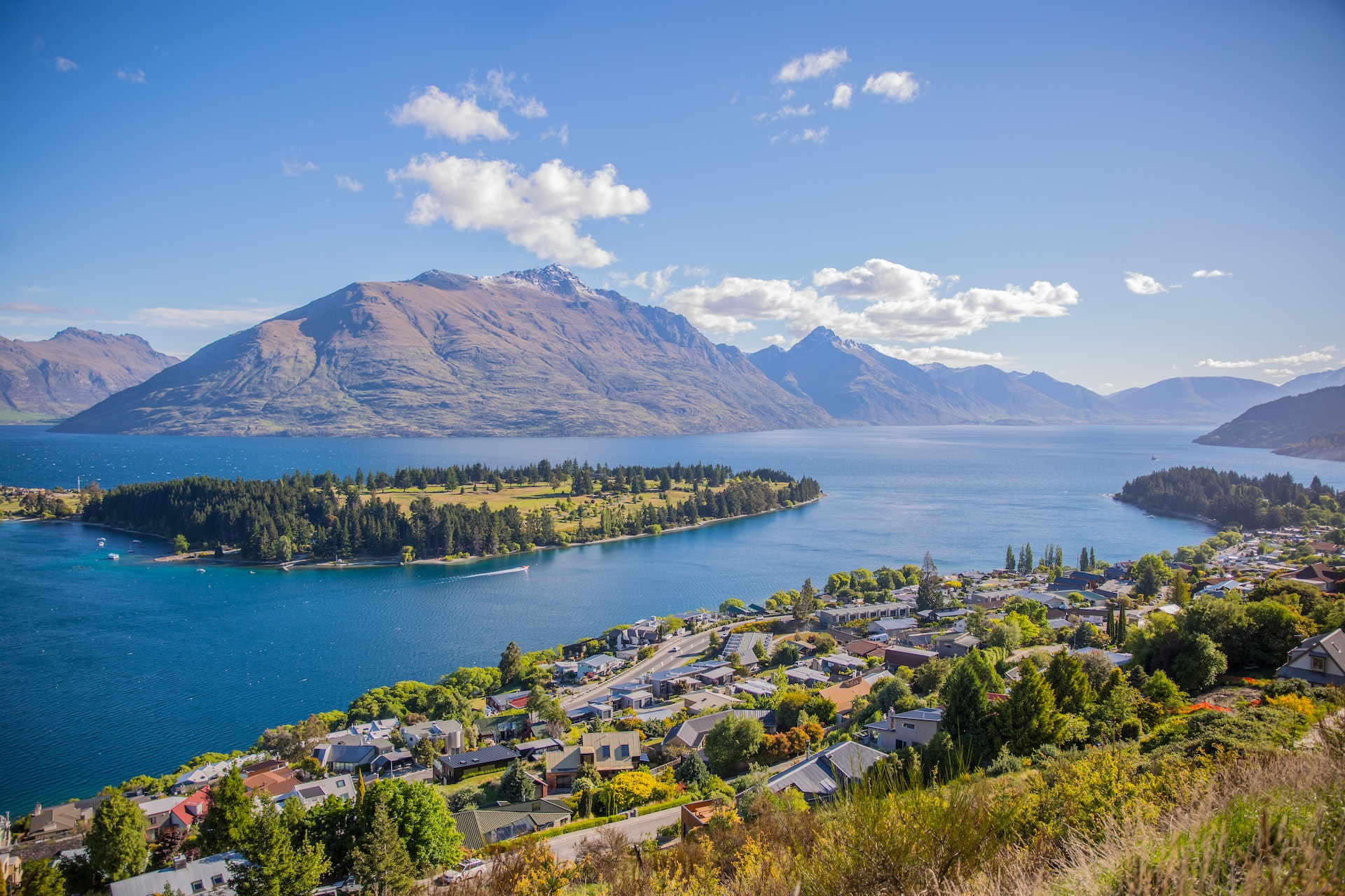 View over Queenstown baches for sale in NZ. 