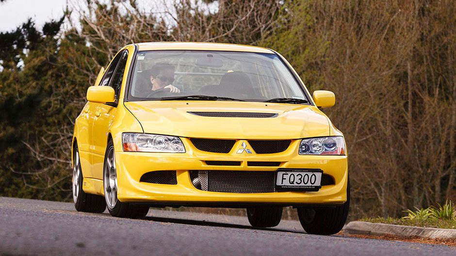 Mitsubishi Evo front action