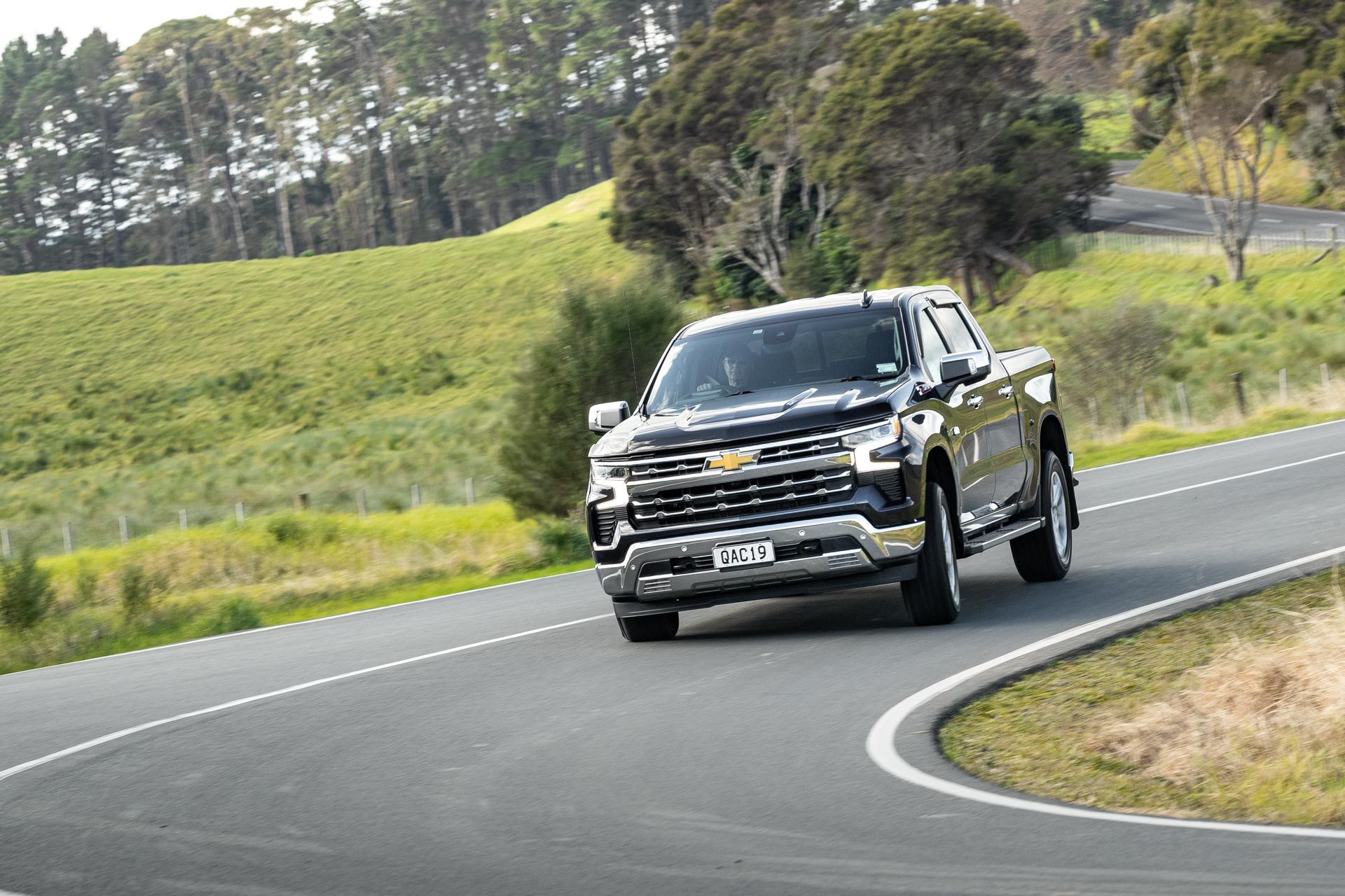 2023 Chevrolet Silverado 1500 LTZ Z71 tarmac driving front shot