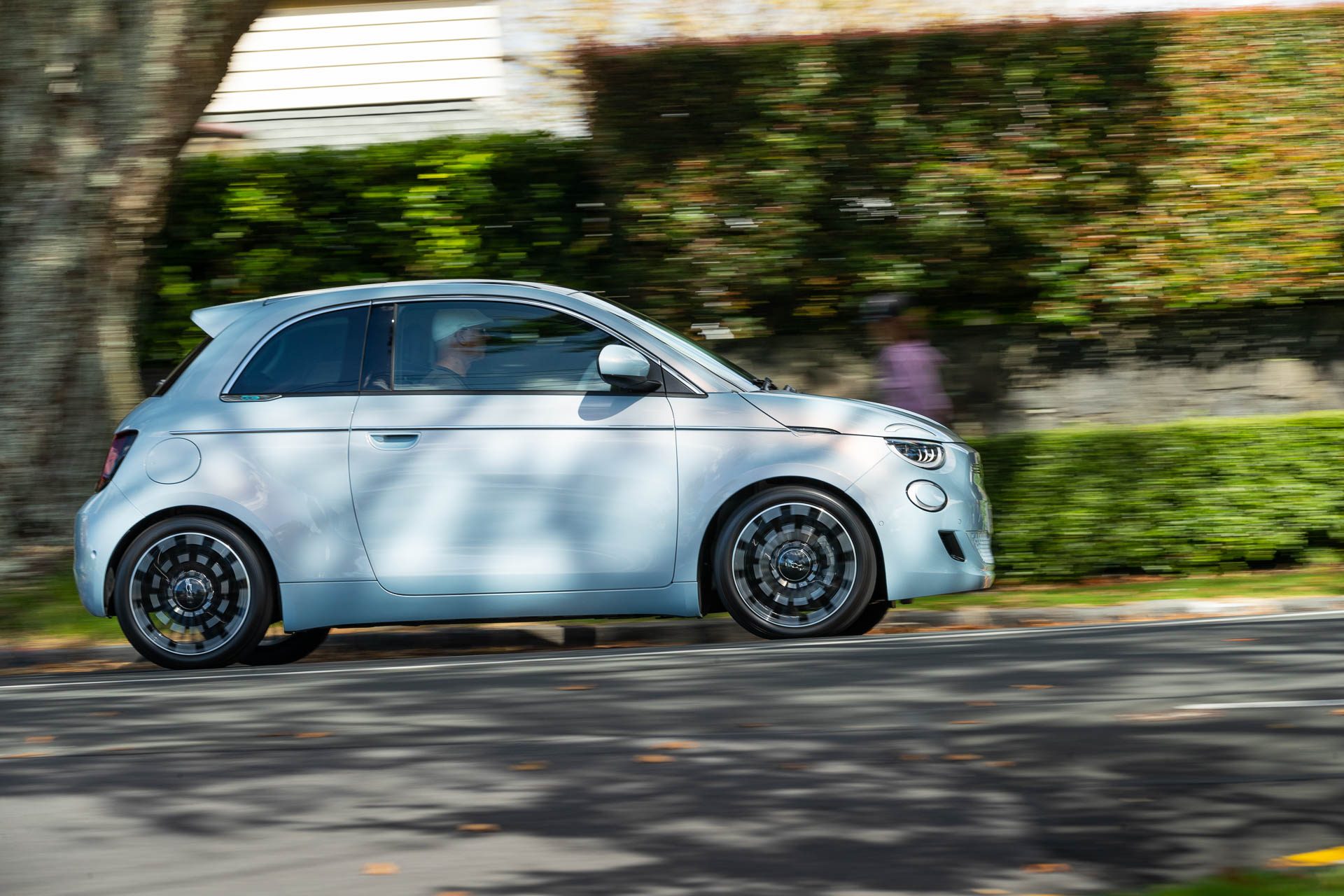 Fiat 500e Icon On Street