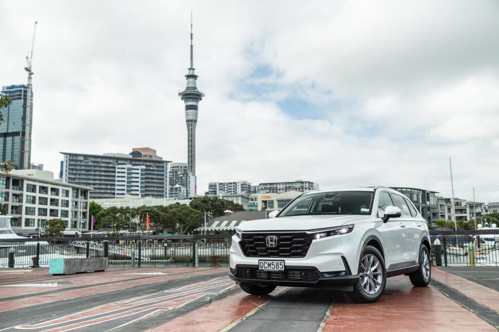 Honda CR-V Sport 7 front quarter hero shot 