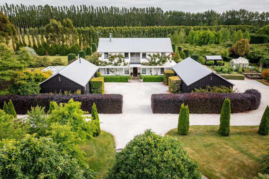 Architectural house and gardens 