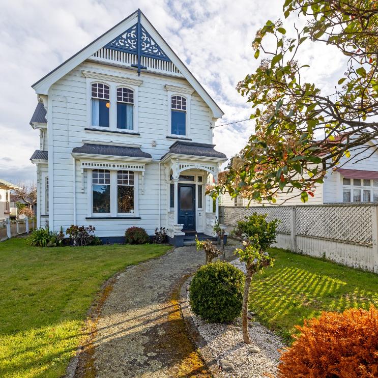 This tall 19th-century house is a dramatic presence on Lincoln Rd in Masterton - it was designed in the early 1890s by architect Charles Natusch for his own family. Photo: Haroourts