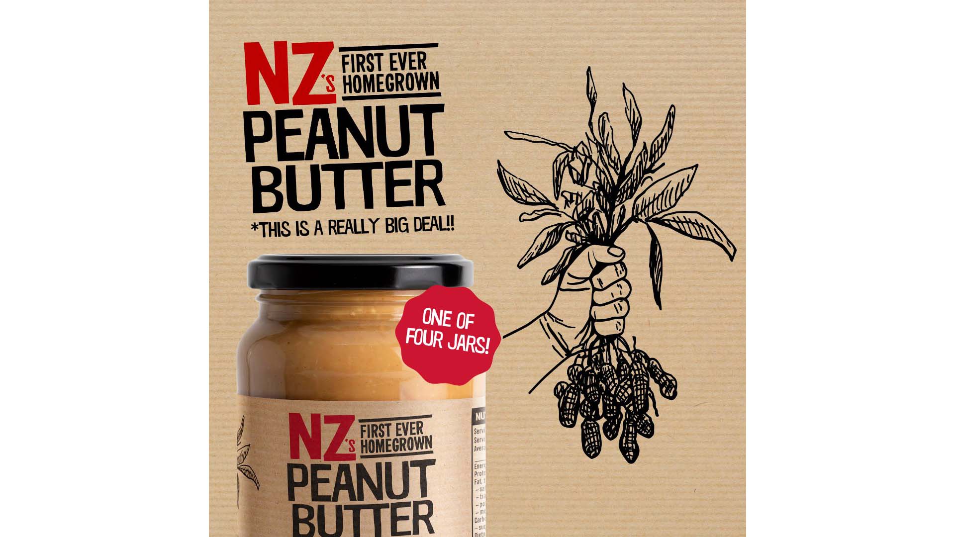 A jar of New Zealand's first-ever homegrown peanut butter, auctioned on Trade Me, finds its first home.