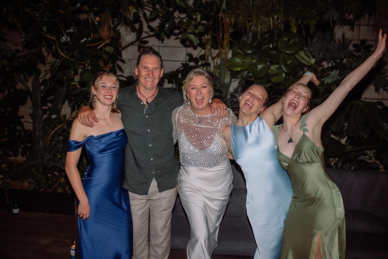 A wedding hosted at the home.