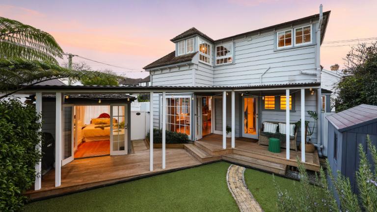 There is a private garden at the rear, and covered decking. Photo: Ray White