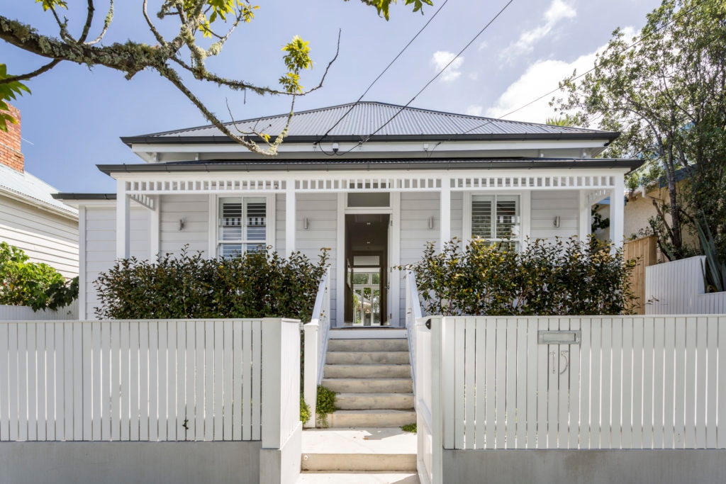 White villa from street view