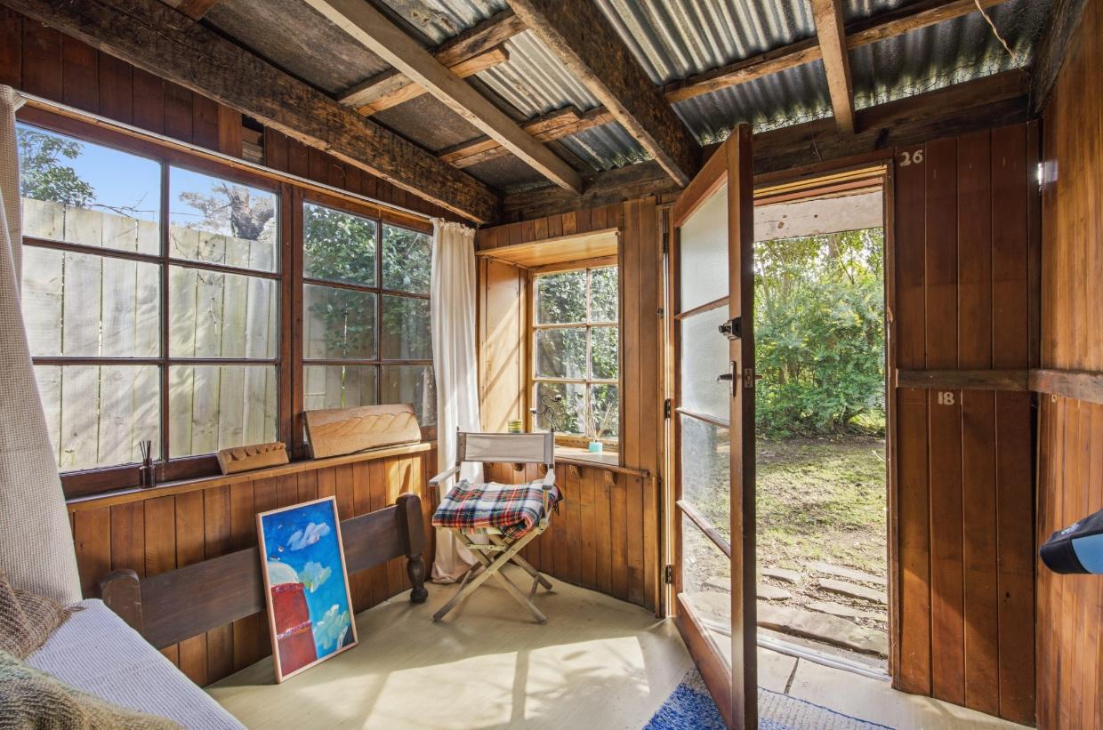 The late Doug Campbell had many projects on the go back in the day and this is one of a collection of sheds on the property. Photo: Nidd Realty