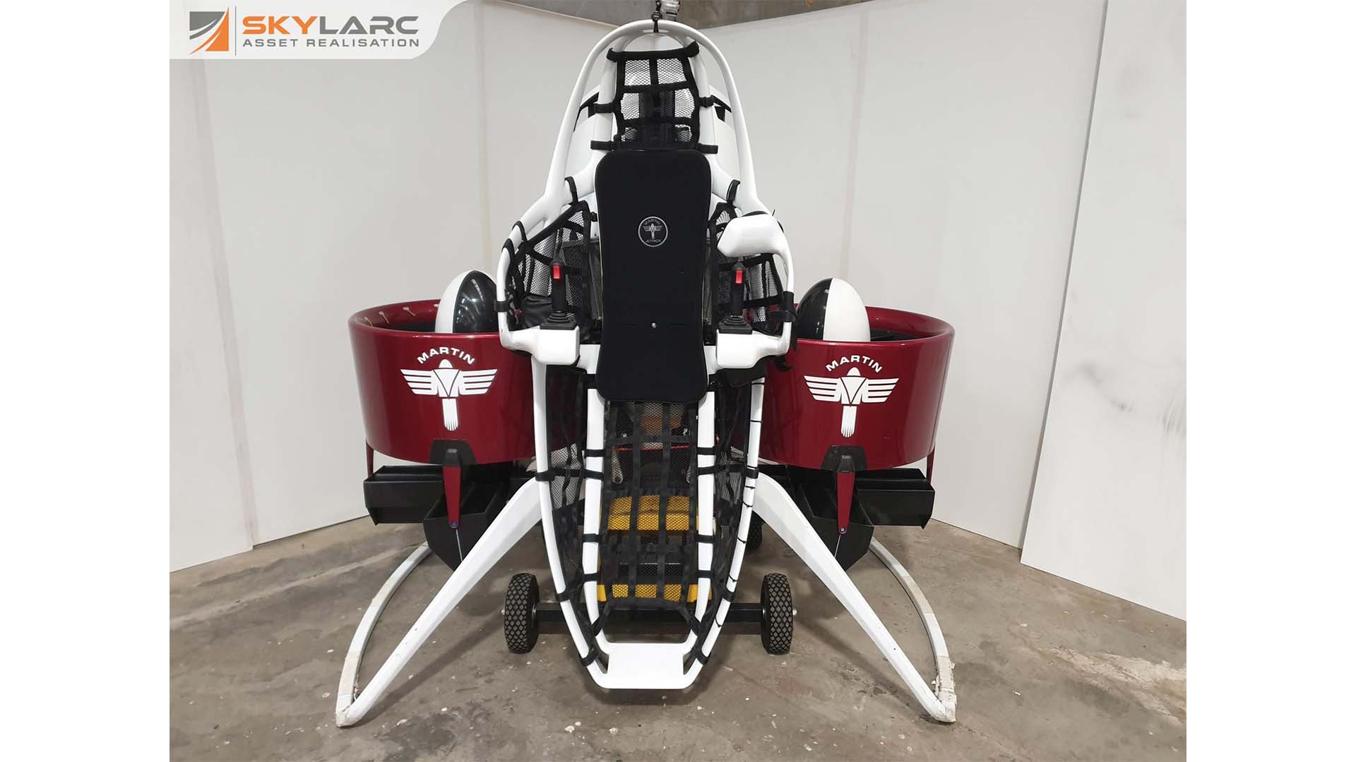 A futuristic Martin Jetpack Model P12 ZK-JMK, viewed 84,549 times, sold on Trade Me.
