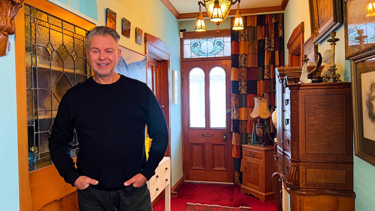 Current owner in his restored home. 