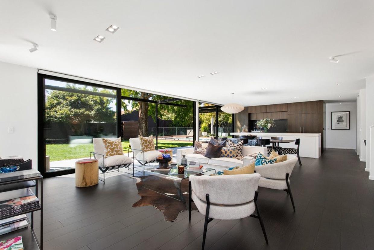 The flooring is American oak.