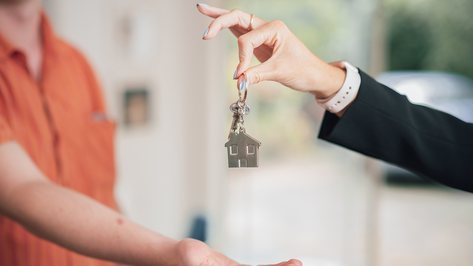 Investment home loan - handing keys to buyer. 