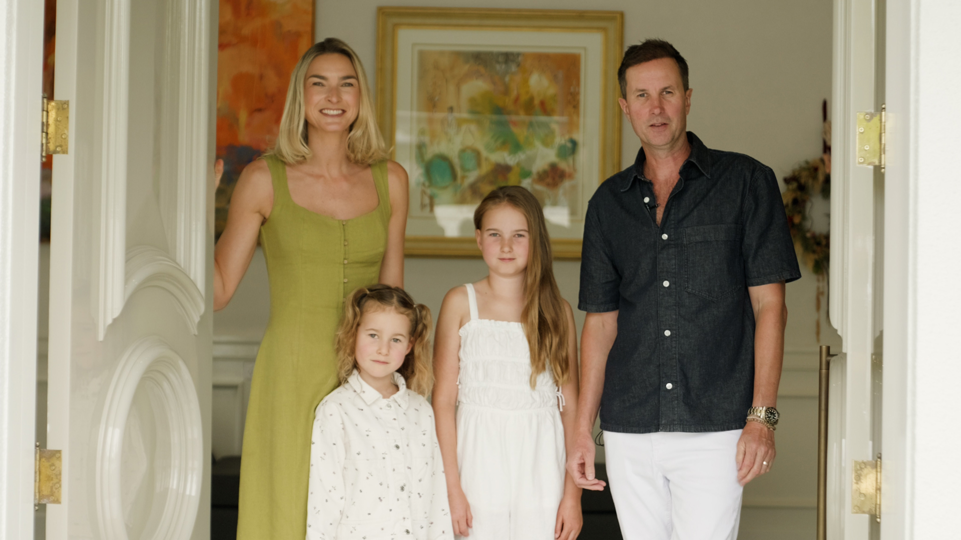 The Westons in their Christchurch home.
