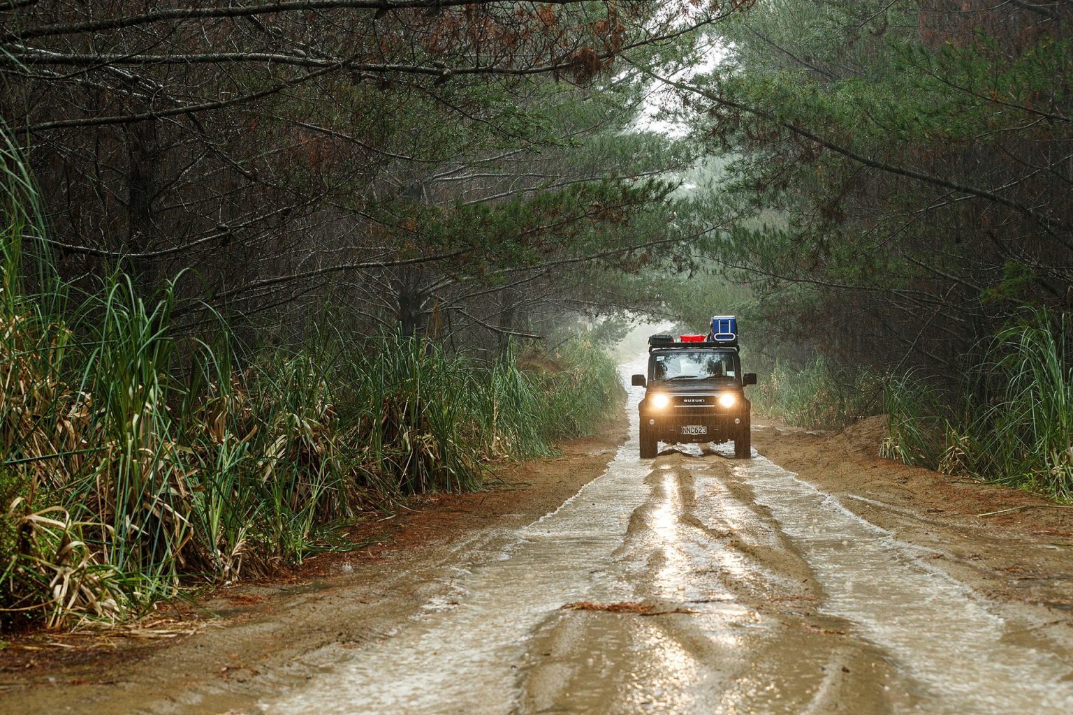 2021 Suzuki Jimny Safari full frontal trees