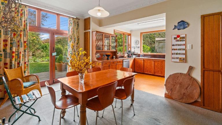 Much of the family living has taken place here in the informal living area and kitchen. Photo: Columbs & Co