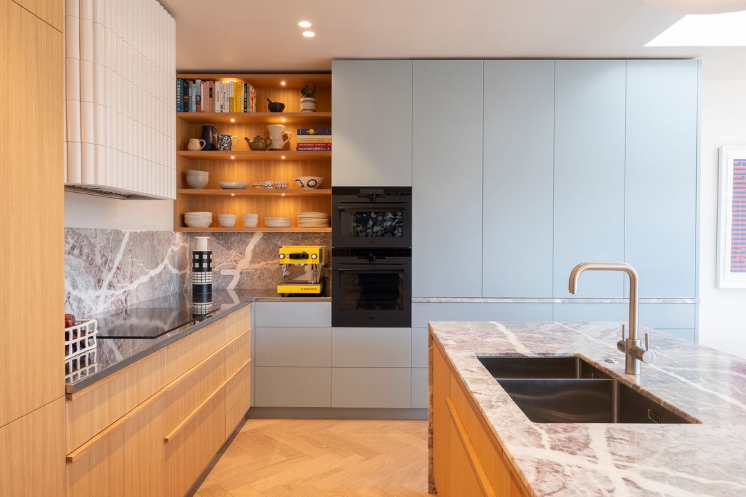 View of the kitchen interior design