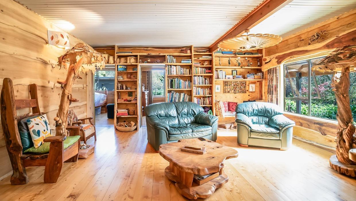 The home is full of Brian Cooper’s hand-hewn work.