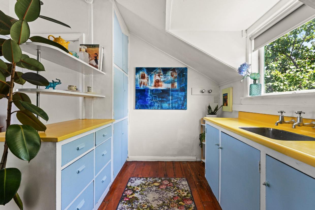 This is the kitchenette on the second floor.