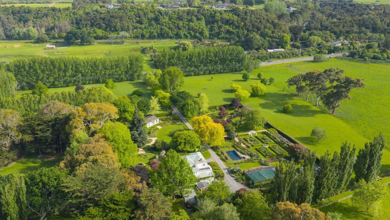 The estate sits on eight hectares. Pictured from above