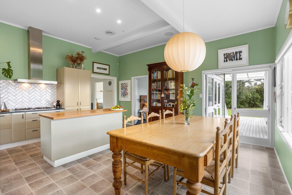 A key concession for the chef’s kitchen is a 90cm gas cooktop. 