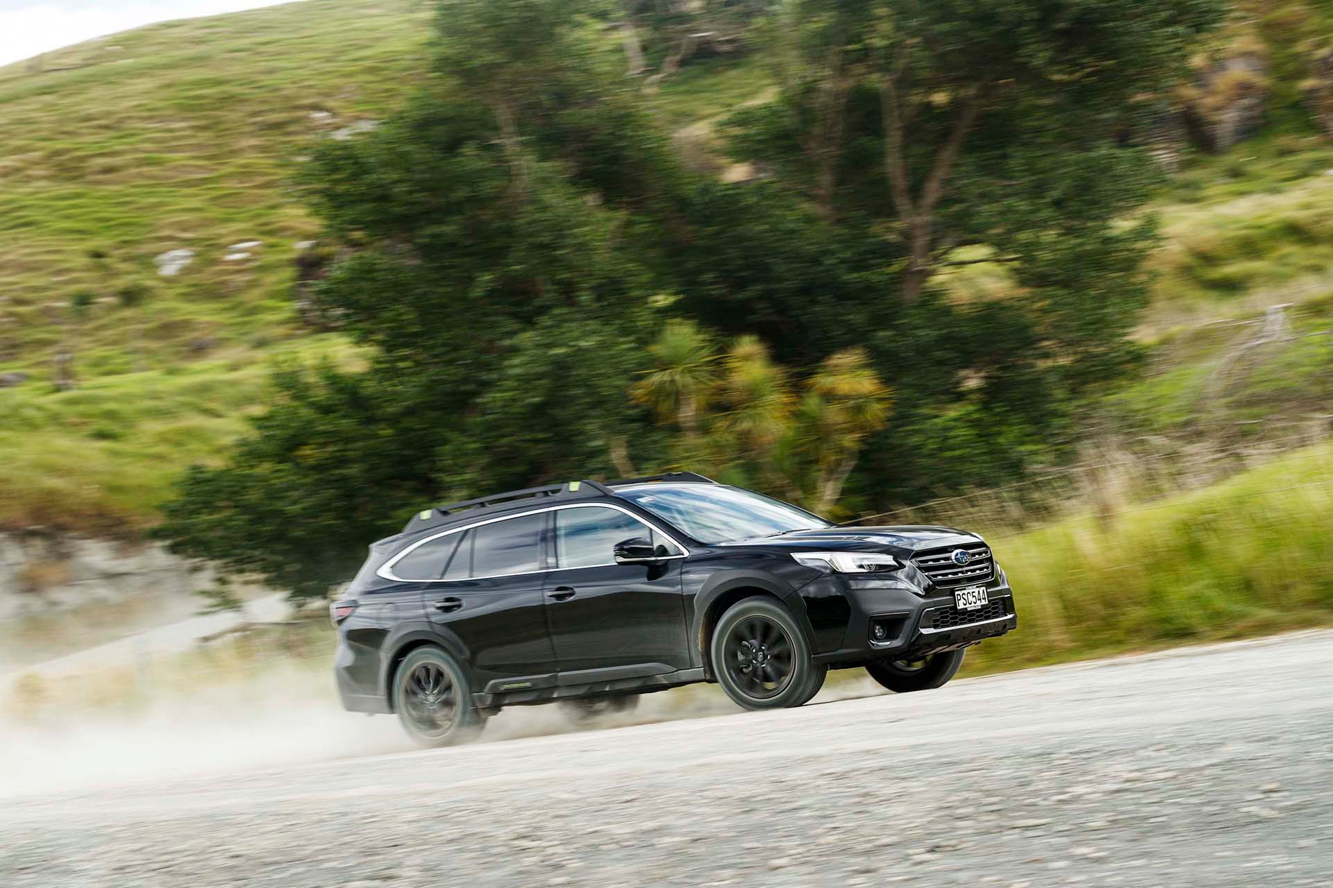 Subaru Outback XT gravel action