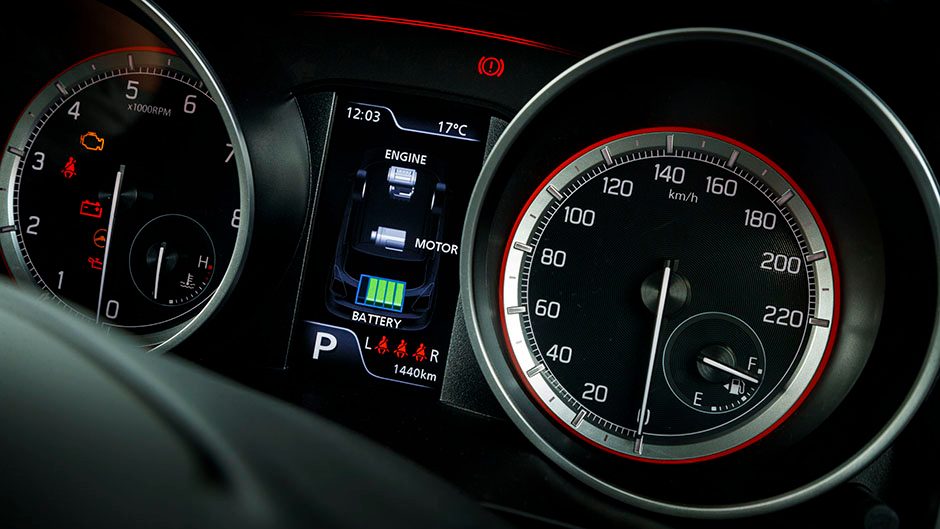 2020 Suzuki Swift Hybrid dials