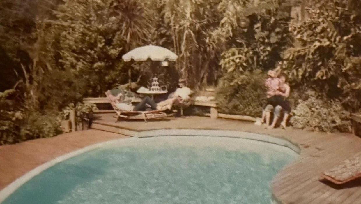 The pool area pictured in previous decades